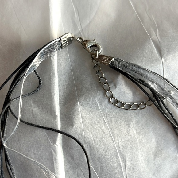 Heart Charm Ribbon and Cord Necklace - Picture 2 of 5